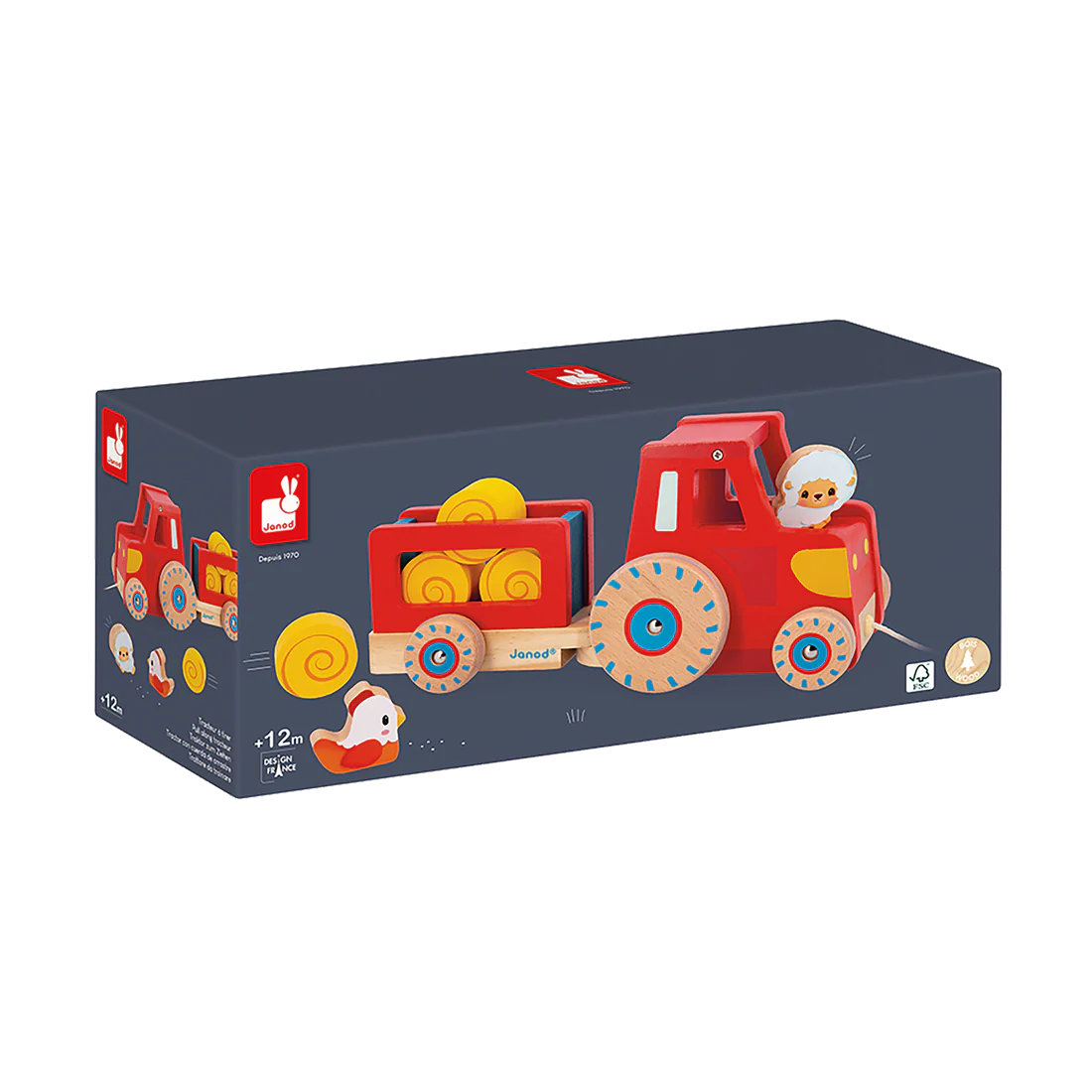 Wooden Pull Along Tractor