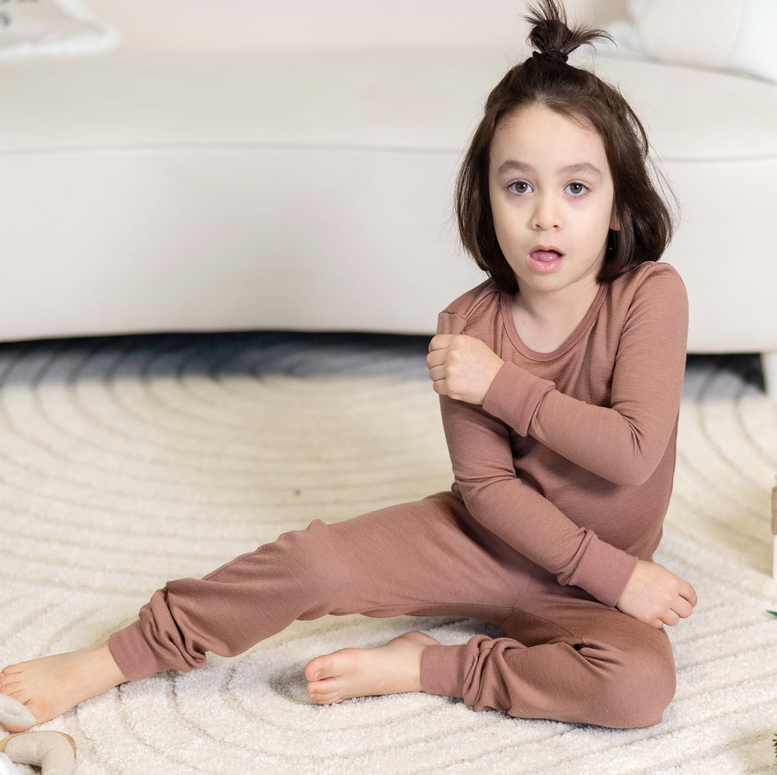 Bamboo Wool Long Sleeve Pajama Set