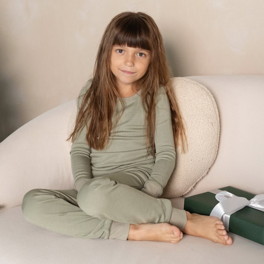 Bamboo Wool Long Sleeve Pajama Set