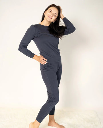 Women's Bamboo Wool Long Sleeve Pajama Set