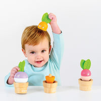 Wooden Stacking Veggies