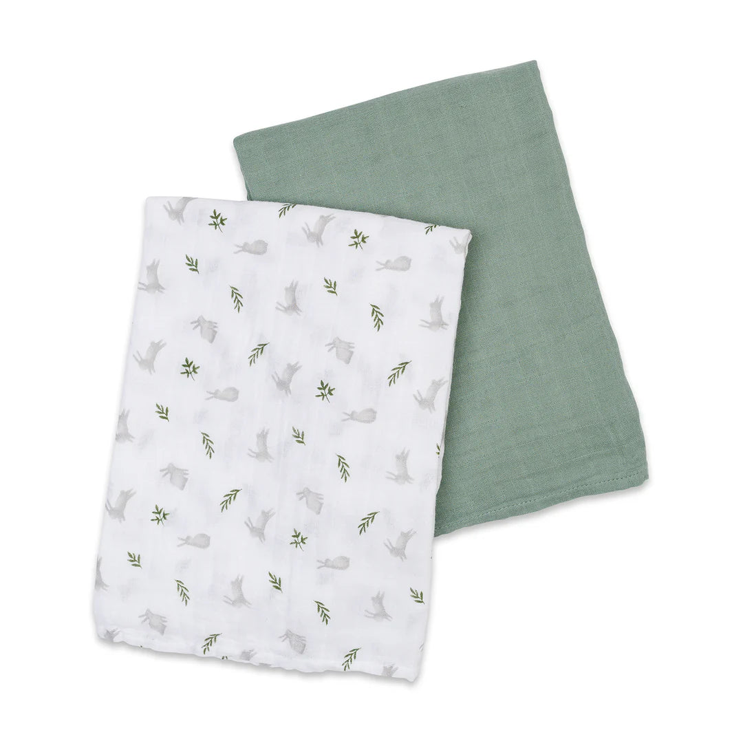 Cotton Muslin Swaddle Blankets - 2 pack