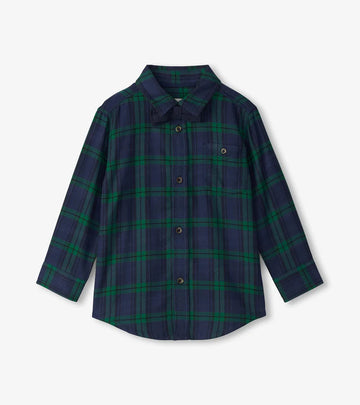 Boys Blackwatch Plaid Button Down Shirt