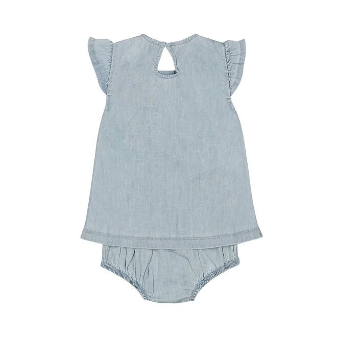 Baby Blue Jean Dress with Bottoms