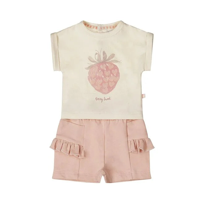 Baby Girls Strawberry T-Shirt & Shorts Set