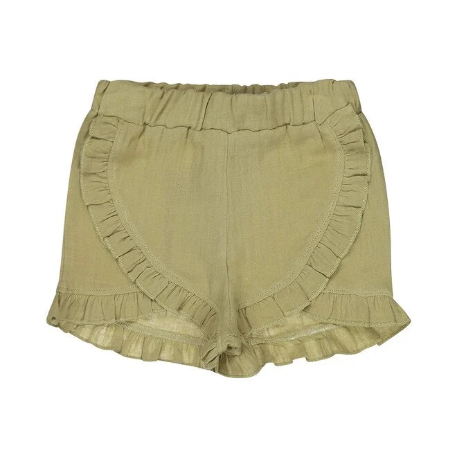 Baby Cotton Muslin Ruffle Shorts