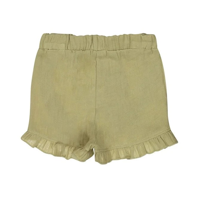 Baby Cotton Muslin Ruffle Shorts