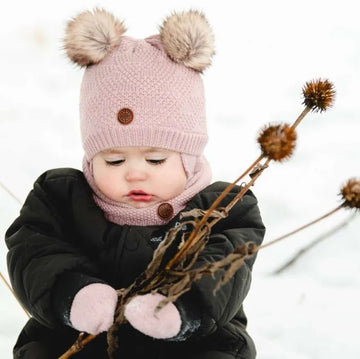 Double Pom Knit Hat