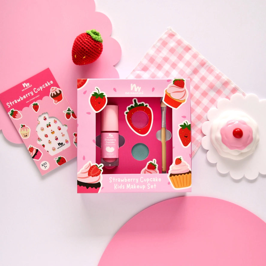 Strawberry Cupcake Kids Makeup Set
