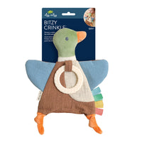 Bitzy Crinkle Lovey Sensory Teether Toy