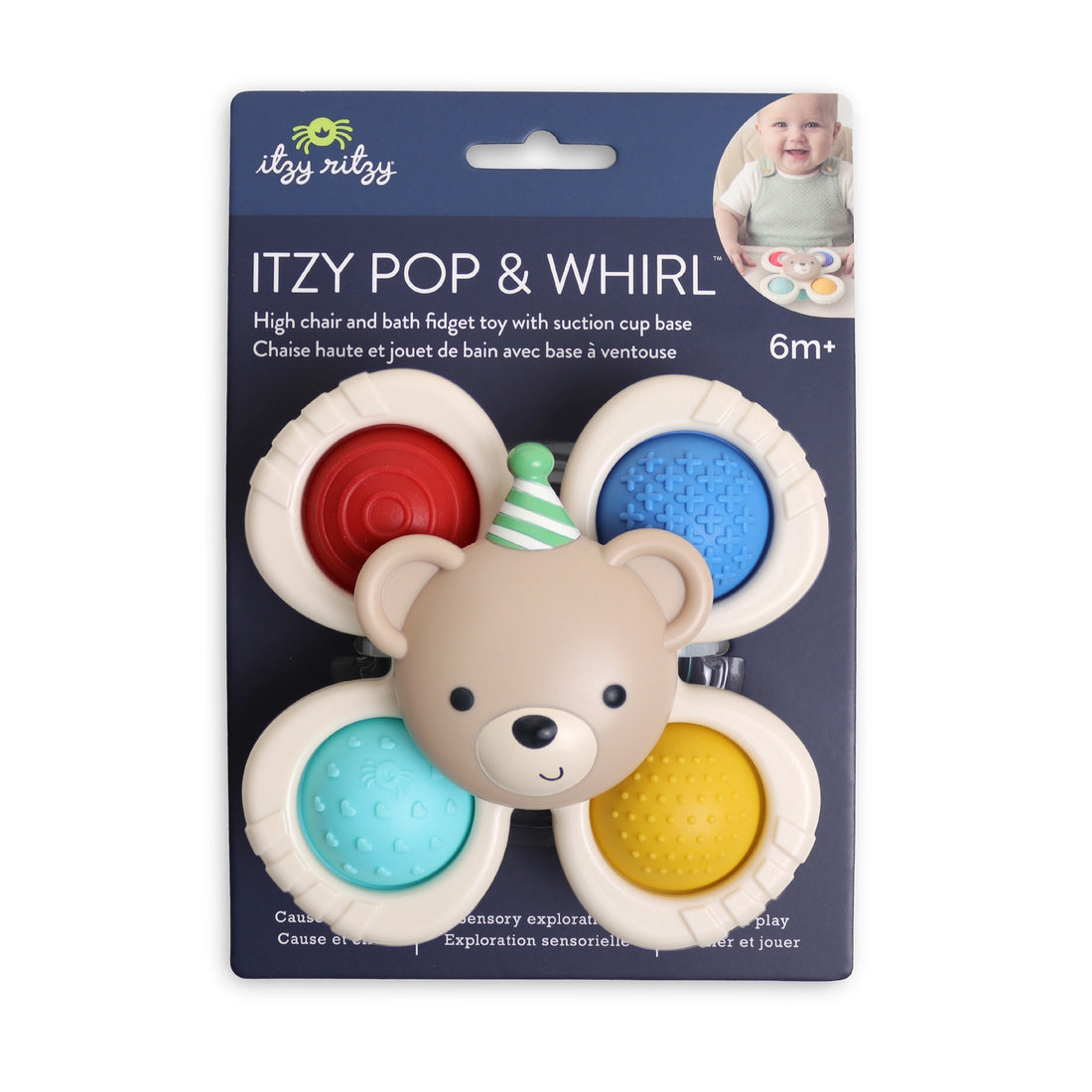 Itzy Pop & Whirl Fidget Bath + Travel Toy