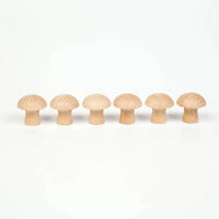 Wood Natural Mushrooms 6pcs