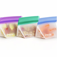 1/2 Cup Stand-up Reusable Food Storage Bag - 3 Pack