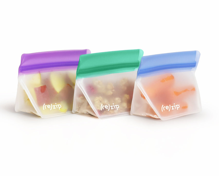 1/2 Cup Stand-up Reusable Food Storage Bag - 3 Pack