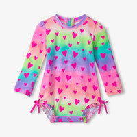 Kaleidoscope Hearts One Piece Rashguard Swimsuit