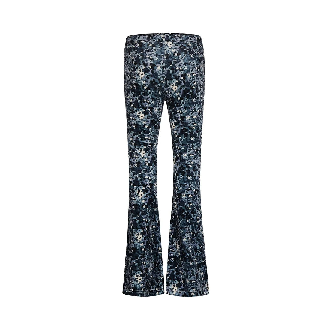 Girls Flared Velour Floral Print Pants