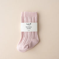 Bamboo Cable Knit Knee High Socks