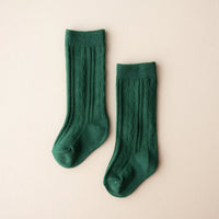 Bamboo Cable Knit Knee High Socks