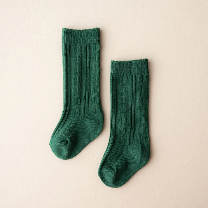 Bamboo Cable Knit Knee High Socks
