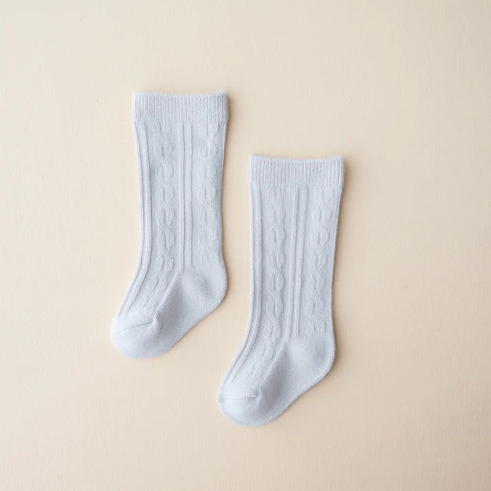 Bamboo Cable Knit Knee High Socks
