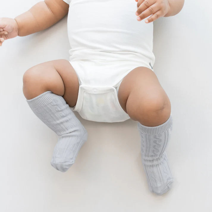 Bamboo Cable Knit Knee High Socks