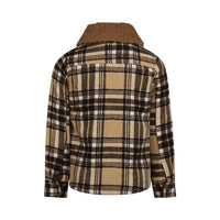 Boys Plaid Teddy Shacket