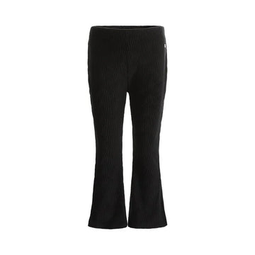 Girls Black Flared Velour Pants