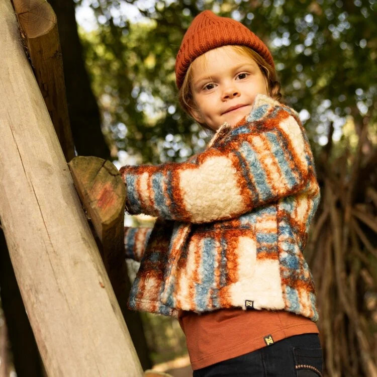 Girls Plaid Fuzzy Shacket