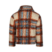 Girls Plaid Fuzzy Shacket