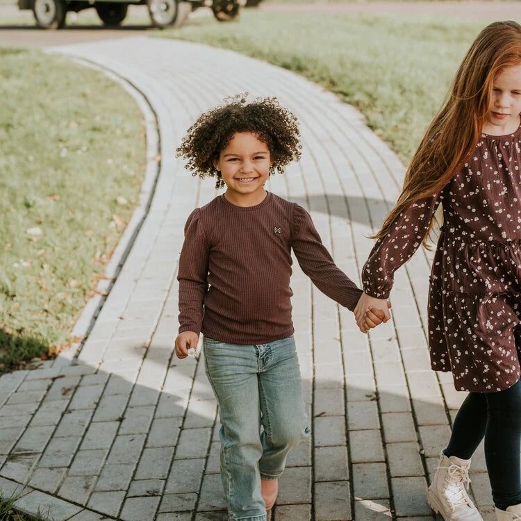 Girls' Long Sleeve Ribbed Top