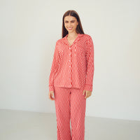 Ladies Collared Pajama Set