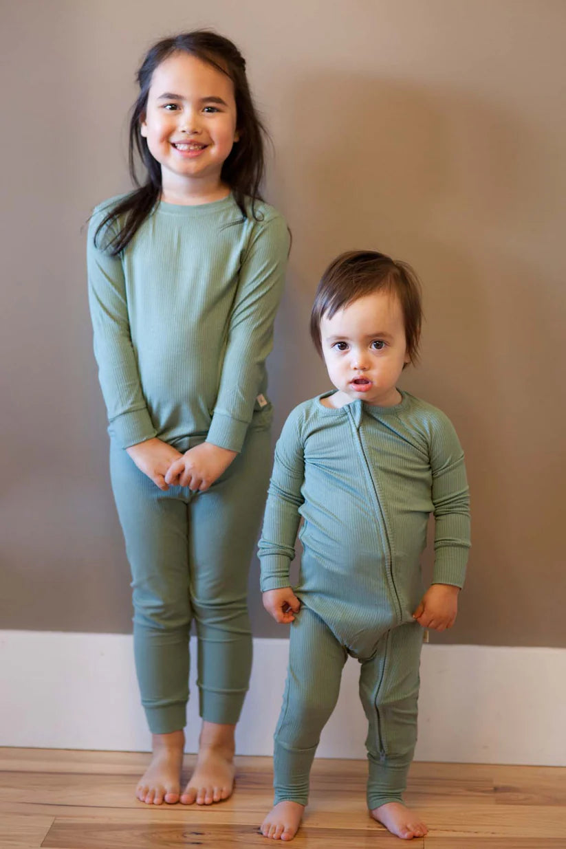 Bamboo Ribbed 2 piece Long Sleeve Pajamas