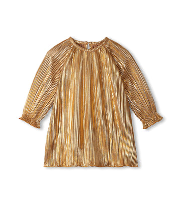 Gold Metallic Baby Holiday Dress