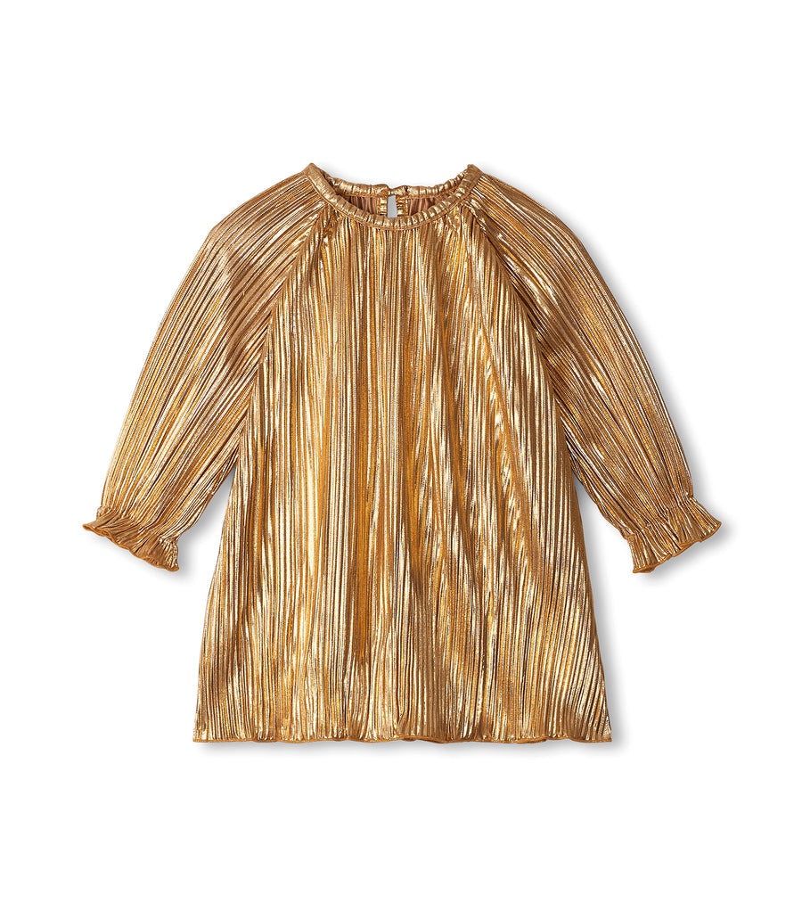 Gold Metallic Baby Holiday Dress