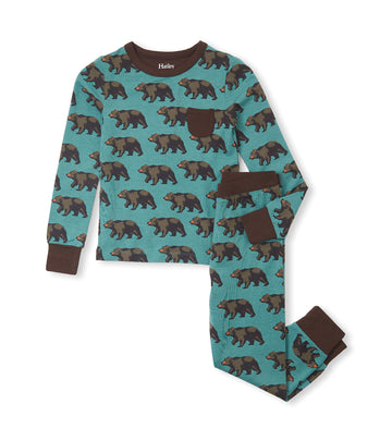 Walking Bear Bamboo Pajama Set