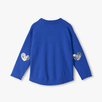 Girls Heart Stripes Crew Neck Sweater