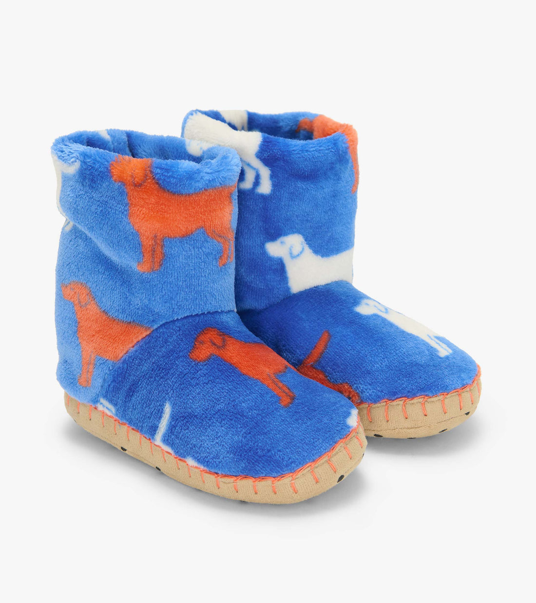 Dog Silhouette Fleece Slippers