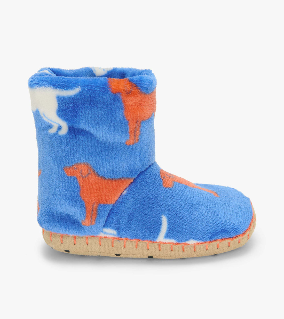 Dog Silhouette Fleece Slippers