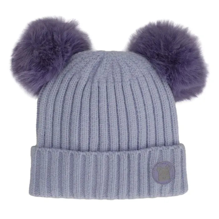 Double Pom Pom Knit Newborn Hat