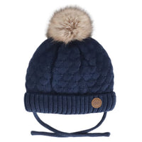 Cotton Knit Pom Pom Winter Hat