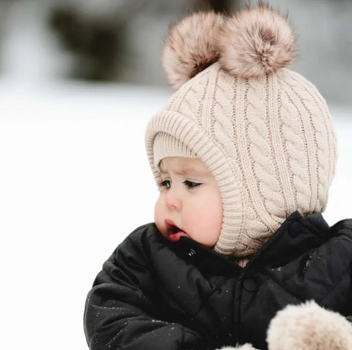 Knit Pom Pom Balaclava