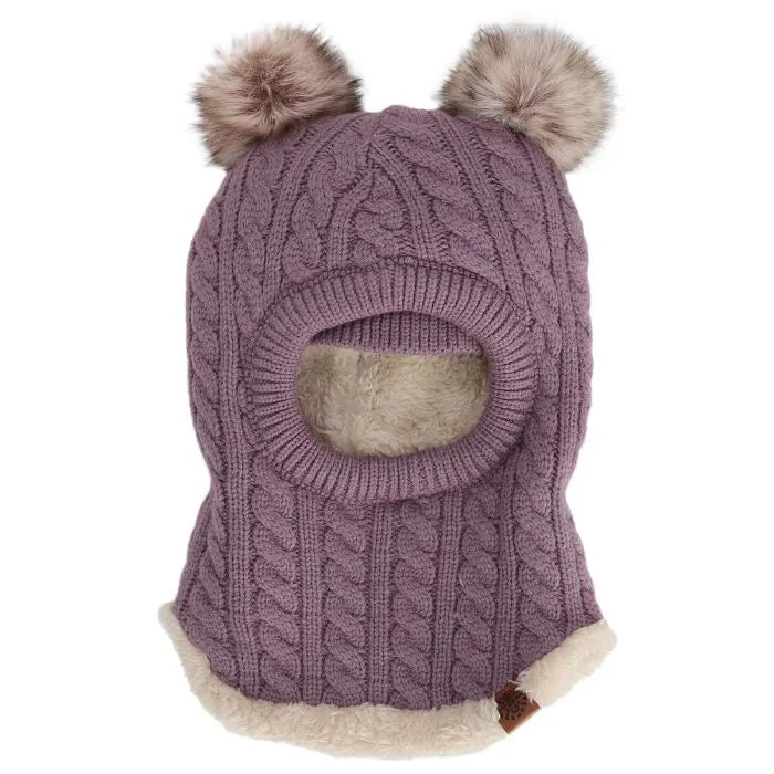 Knit Pom Pom Balaclava