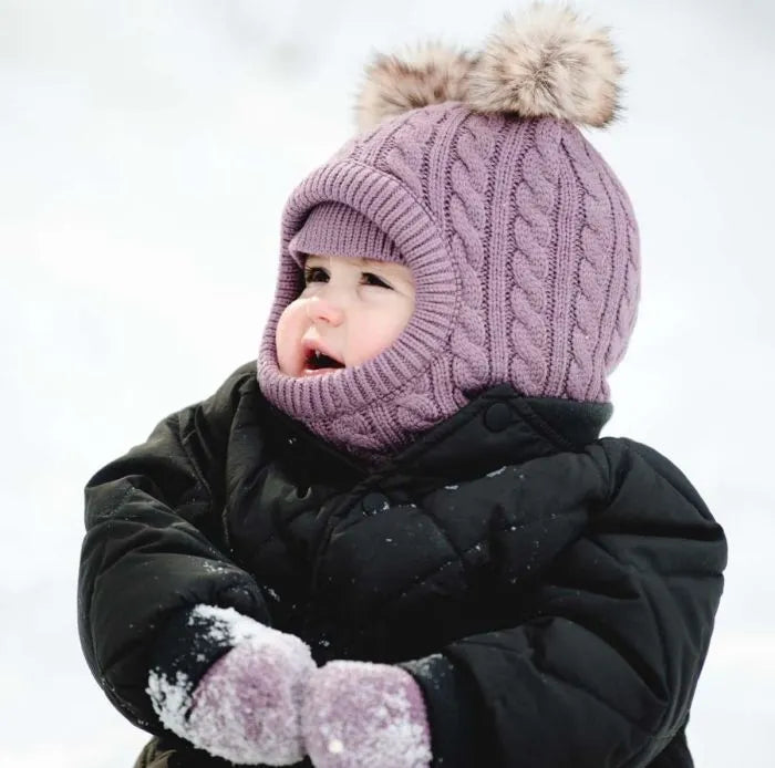 Knit Pom Pom Balaclava