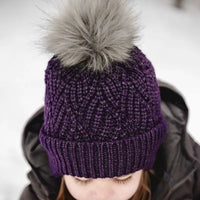 Knit Windproof Hat with Pom Pom