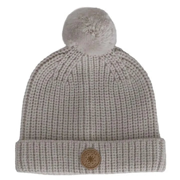 Knit Pom Pom Newborn Hat