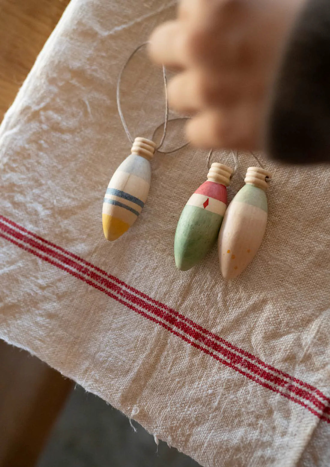 Wood Winter Sparkle Ornaments