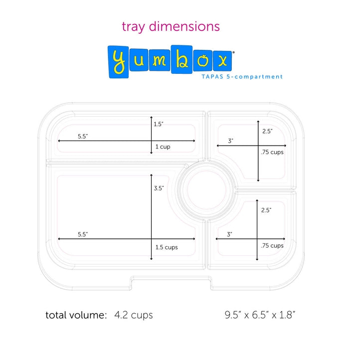 Tapas - 5 Compartment Leakproof Bento Box