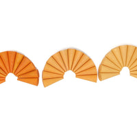 Wood Mandala Cones - 36pc (oranges)