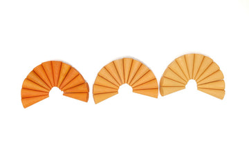 Wood Mandala Cones - 36pc (oranges)