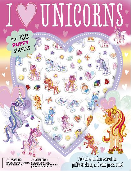 Make Believe Ideas - I Love Unicorns Puffy Sticker Activity Book